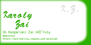 karoly zai business card